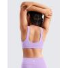 imageCRZ YOGA Girls Butterluxe Training Sports Bra  Scoop Neck U Back for Teens Kids Yoga Dance Crop TopElfin Purple
