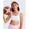 imageCRZ YOGA Girls Butterluxe Training Sports Bra  Scoop Neck U Back for Teens Kids Yoga Dance Crop TopWhite
