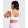 imageCRZ YOGA Girls Butterluxe Training Sports Bra  Scoop Neck U Back for Teens Kids Yoga Dance Crop TopWhite