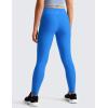 imageCRZ YOGA Girls Thermal Fleece Lined Athletic Leggings Water Resistant High Waist Warm Winter Kids Lounge Pants Side PocketsSparkle Blue