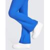 imageCRZ YOGA Girls Thermal Fleece Lined Flare Leggings Winter Warm Water Resistant Kids Bell Bottoms High Waist Pants Lounge YogaSparkle Blue