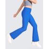 imageCRZ YOGA Girls Thermal Fleece Lined Flare Leggings Winter Warm Water Resistant Kids Bell Bottoms High Waist Pants Lounge YogaSparkle Blue