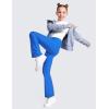 imageCRZ YOGA Girls Thermal Fleece Lined Flare Leggings Winter Warm Water Resistant Kids Bell Bottoms High Waist Pants Lounge YogaSparkle Blue