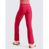 imageCRZ YOGA Girls Thermal Fleece Lined Flare Leggings Winter Warm Water Resistant Kids Bell Bottoms High Waist Pants Lounge YogaViva Magenta