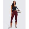 imageCRZ YOGA Womens Butterluxe High Waisted Lounge Leggings 19 Inches  Workout Buttery Soft Capris Yoga PantsRed Merlot