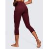 imageCRZ YOGA Womens Butterluxe High Waisted Lounge Leggings 19 Inches  Workout Buttery Soft Capris Yoga PantsRed Merlot