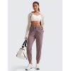 imageCRZ YOGA Womens Lightweight Workout Joggers 275quot  Travel Casual Outdoor Running Athletic Track Hiking Pants with PocketsAntique Bark
