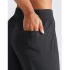 imageCRZ YOGA Womens Lightweight Workout Joggers 275quot  Travel Casual Outdoor Running Athletic Track Hiking Pants with PocketsBlack