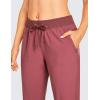 imageCRZ YOGA Womens Lightweight Workout Joggers 275quot  Travel Casual Outdoor Running Athletic Track Hiking Pants with PocketsMisty Merlot