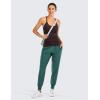 imageCRZ YOGA Womens Lightweight Workout Joggers 275quot  Travel Casual Outdoor Running Athletic Track Hiking Pants with PocketsMoss Green