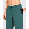 imageCRZ YOGA Womens Lightweight Workout Joggers 275quot  Travel Casual Outdoor Running Athletic Track Hiking Pants with PocketsMoss Green