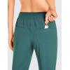 imageCRZ YOGA Womens Lightweight Workout Joggers 275quot  Travel Casual Outdoor Running Athletic Track Hiking Pants with PocketsMoss Green