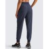 imageCRZ YOGA Womens Lightweight Workout Joggers 275quot  Travel Casual Outdoor Running Athletic Track Hiking Pants with PocketsNavy