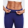 imageCRZ YOGA Womens Naked Feeling Workout Leggings 25 Inches  High Waisted Yoga Pants with Side Pockets Running TightsLarkspur Blue