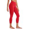 imageCRZ YOGA Butterluxe High Waisted Capris Workout Leggings for Women 23  Lounge Buttery Soft Yoga PantsAurora Red