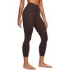 imageCRZ YOGA Butterluxe High Waisted Capris Workout Leggings for Women 23  Lounge Buttery Soft Yoga PantsHot Fudge Brown