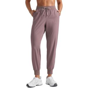 imageCRZ YOGA Womens Lightweight Workout Joggers 275quot  Travel Casual Outdoor Running Athletic Track Hiking Pants with PocketsAntique Bark