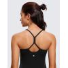 imageCRZ YOGA Butterluxe Y Back Maternity Tank Tops for Women Ruched Pregnancy Basic Camisole Sleeveless Athletic Yoga ShirtsBlack