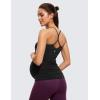 imageCRZ YOGA Butterluxe Y Back Maternity Tank Tops for Women Ruched Pregnancy Basic Camisole Sleeveless Athletic Yoga ShirtsBlack