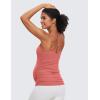 imageCRZ YOGA Butterluxe Y Back Maternity Tank Tops for Women Ruched Pregnancy Basic Camisole Sleeveless Athletic Yoga ShirtsBriar Rose