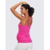 imageCRZ YOGA Butterluxe Y Back Maternity Tank Tops for Women Ruched Pregnancy Basic Camisole Sleeveless Athletic Yoga ShirtsHibiscus Purple