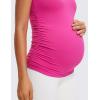 imageCRZ YOGA Butterluxe Y Back Maternity Tank Tops for Women Ruched Pregnancy Basic Camisole Sleeveless Athletic Yoga ShirtsHibiscus Purple