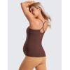 imageCRZ YOGA Butterluxe Y Back Maternity Tank Tops for Women Ruched Pregnancy Basic Camisole Sleeveless Athletic Yoga ShirtsTaupe