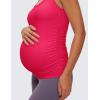imageCRZ YOGA Butterluxe Y Back Maternity Tank Tops for Women Ruched Pregnancy Basic Camisole Sleeveless Athletic Yoga ShirtsViva Magenta