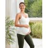 imageCRZ YOGA Butterluxe Y Back Maternity Tank Tops for Women Ruched Pregnancy Basic Camisole Sleeveless Athletic Yoga ShirtsWhite Apricot