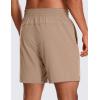imageCRZ YOGA Mens 2 in 1 Running Shorts with Liner  7 Quick Dry for Workout Sports Athletic with PocketsMineral Brown