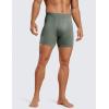 imageCRZ YOGA Mens Seamless 5quot Boxer Briefs Breathable Sports Underwear 3PackGrey Sageslate Bluegull Gray