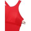 imageCRZ YOGA Racerback Tankini Tops for Women High Neck Modest Bathing Swim Suits Sporty Tank Only No BottomDeep Red