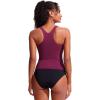 imageCRZ YOGA Racerback Tankini Tops for Women High Neck Modest Bathing Swim Suits Sporty Tank Only No BottomFuchsia