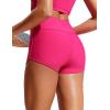 imageCRZ YOGA Womens 25 Swim Board Shorts High Waisted Quick Dry Bathing Suit Bottoms Dolphin Trunks with LinerGranita Pink