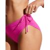 imageCRZ YOGA Womens Bikini Bottoms Full Coverage Mid Rise Bathing Swimsuit Adjustable Ruched Side Tie Swim BriefsHibiscus Purple