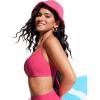 imageCRZ YOGA Womens Bikini Top Lace Up V Neck Swimsuits Crisscross Bathing Suit Swim Sports Bra PaddedMagenta