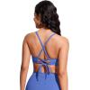 imageCRZ YOGA Womens Bikini Top Lace Up V Neck Swimsuits Crisscross Bathing Suit Swim Sports Bra PaddedWild Indigo