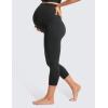 imageCRZ YOGA Womens Butterluxe Maternity Capris Leggings 21quot  Crop Pants Over The Belly Workout Active Yoga Pregnancy SoftBlack