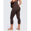 imageCRZ YOGA Womens Butterluxe Maternity Capris Leggings 21quot  Crop Pants Over The Belly Workout Active Yoga Pregnancy SoftHot Fudge Brown