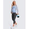 imageCRZ YOGA Womens Butterluxe Maternity Capris Leggings 21quot  Crop Pants Over The Belly Workout Active Yoga Pregnancy SoftMysterious Grey