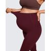 imageCRZ YOGA Womens Butterluxe Maternity Capris Leggings 21quot  Crop Pants Over The Belly Workout Active Yoga Pregnancy SoftRed Merlot
