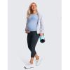 imageCRZ YOGA Womens Butterluxe Maternity Capris Leggings 21quot  Crop Pants Over The Belly Workout Active Yoga Pregnancy SoftTrue Navy