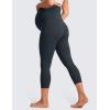 imageCRZ YOGA Womens Butterluxe Maternity Capris Leggings 21quot  Crop Pants Over The Belly Workout Active Yoga Pregnancy SoftTrue Navy