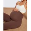 imageCRZ YOGA Womens Butterluxe Maternity Capris Leggings with Pockets 21quot  Workout Active Yoga Soft Over The Belly Crop PantsCoffee Brown