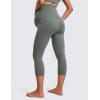 imageCRZ YOGA Womens Butterluxe Maternity Capris Leggings with Pockets 21quot  Workout Active Yoga Soft Over The Belly Crop PantsGrey Sage