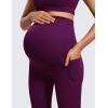 imageCRZ YOGA Womens Butterluxe Maternity Capris Leggings with Pockets 21quot  Workout Active Yoga Soft Over The Belly Crop PantsPlum Magenta