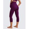 imageCRZ YOGA Womens Butterluxe Maternity Capris Leggings with Pockets 21quot  Workout Active Yoga Soft Over The Belly Crop PantsPlum Magenta