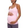 imageCRZ YOGA Butterluxe Y Back Maternity Tank Tops for Women Ruched Pregnancy Basic Camisole Sleeveless Athletic Yoga ShirtsPink Peony