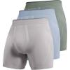 imageCRZ YOGA Mens Seamless 5quot Boxer Briefs Breathable Sports Underwear 3PackGrey Sageslate Bluegull Gray