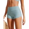 imageCRZ YOGA Womens 25 Swim Board Shorts High Waisted Quick Dry Bathing Suit Bottoms Dolphin Trunks with LinerLight Grayish Blue